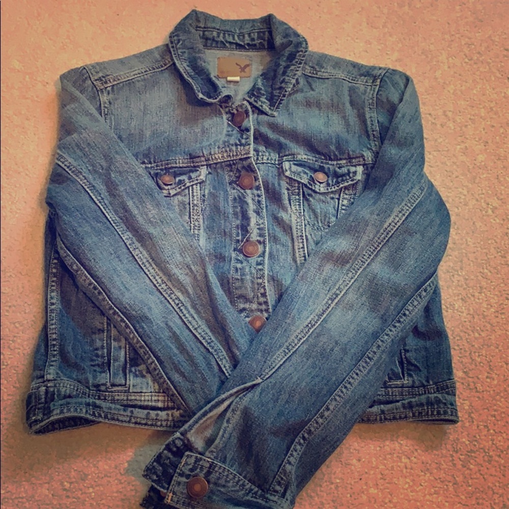 Distressed American Eagle jean jacket